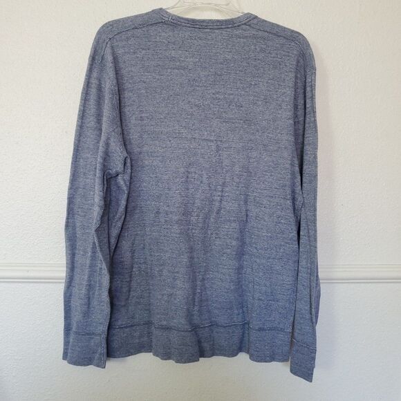 J. Crew Knitted Goods Tee Long Sleeve T-Shirt Heather Blue Color Size Large - Picture 10 of 16